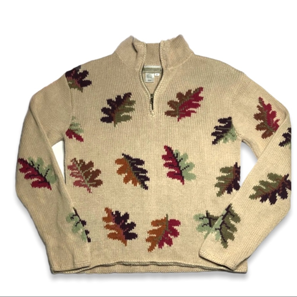Fall Leaves Coldwater Creak Sweater Size S